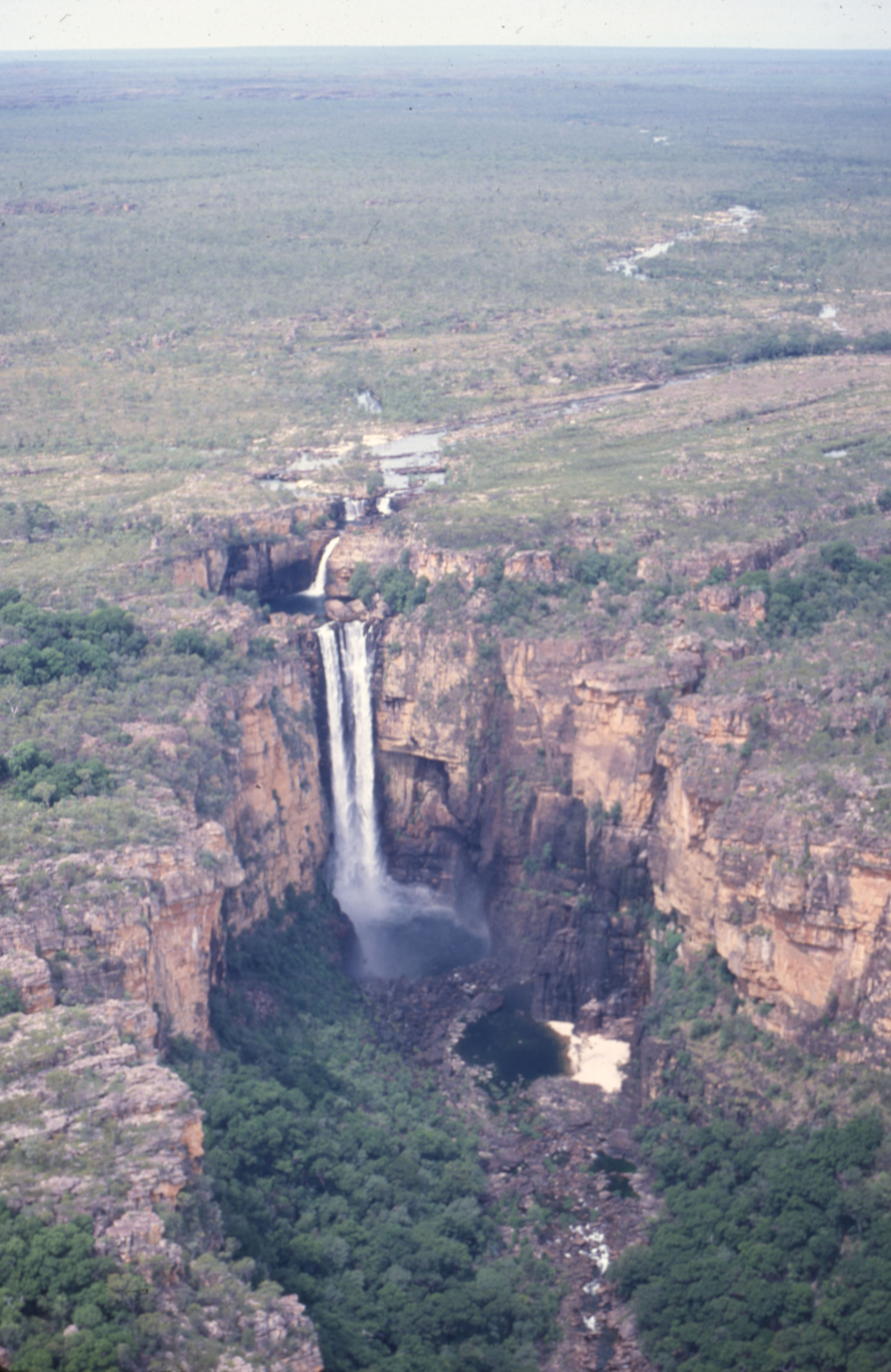 [Jim Jim Falls, Kakadu National Park, 6 April 1982]<br />Image courtesy of Northern Territory Archives Service, Department of Chief Minister, NTRS 3822 P2, Box 13 Slide 1.