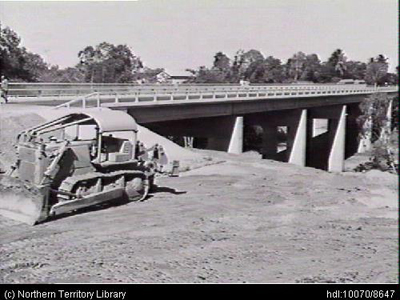 The Stuart Highway was upgraded with the Edwin Verburg Bridge at the township of Adelaide River.