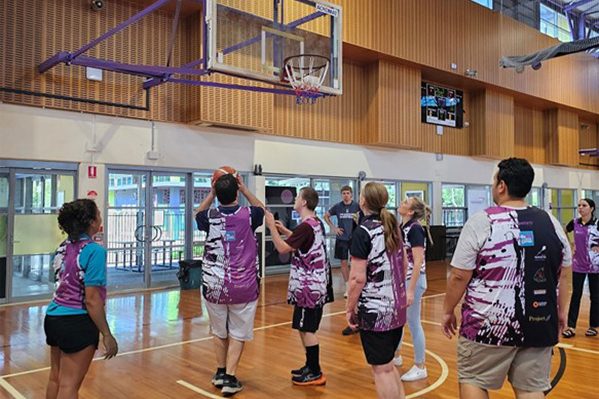 Some of the participants at the All Abilities Basketball Challenge.
